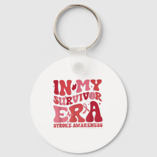 Retro Groovy In Mijn Survivor Tijdperk Rode Lint S Sleutelhanger
