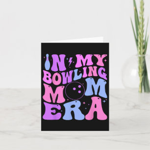 Retro Groovy In My Bowling Mom Era Grappig Kaart