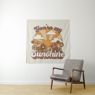 Retro Groovy Jij bent mijn Sunshine Wandkleed