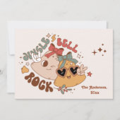 Retro Groovy Jingle Bell Rocks Feestdagenkaart (Voorkant)