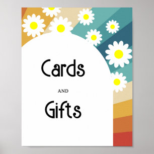 Retro Groovy - Kaarten en Cadeaus baby shower Post Poster