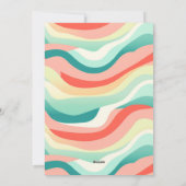 Retro Groovy Kerst Regenboog Wave Feestdagenkaart (Achterkant)