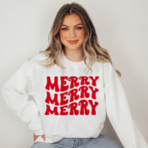 retro groovy kerst sweatshirt