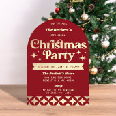 Retro Groovy kerstfeest Kaart