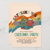 Retro Groovy-kerstfeestdag Kaart (Voorkant / Achterkant)