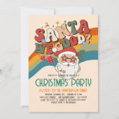 Retro Groovy Kerstkerstfeestdag Kaart (Voorkant)