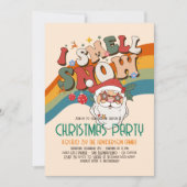 Retro Groovy kerstkerstkerstfeestdag Kaart (Voorkant)