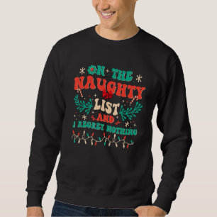 Retro Groovy Kerstmis op de Naughty List I Regre Trui