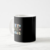 Retro Groovy Kleine Mensen Tamer Schoolkleding Voo Koffiemok (Voorkant links)