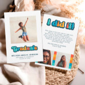 Retro groovy kleur 3 foto Afstuderen aankondiging