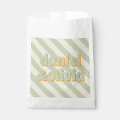 Retro Groovy Kleurrijke Wavy Boho Bruiloft Bedankzakje (Voorkant)