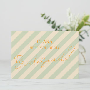 Retro Groovy Kleurrijke Wavy Boho Wedding Bruidsge Kaart