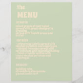 Retro Groovy Kleurrijke Wavy Boho Wedding Menu (Voorkant)