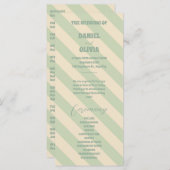 Retro Groovy Kleurrijke Wavy Boho Wedding Programm (Voorkant / Achterkant)