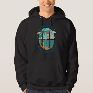 Retro Groovy Kust Californië Strand Zomer Vakanti Hoodie