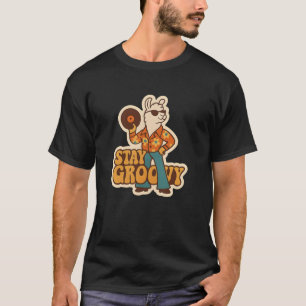 Retro Groovy Lama Disco T-shirt