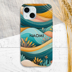 Retro Groovy Landschap Persoonlijk iPhone 16 Pro Hoesje