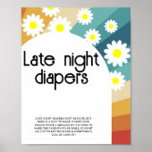 Retro Groovy \ Late night diapers game Poster (Voorkant)