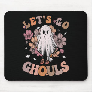 Retro Groovy Laten we gaan Ghouls Ghost 70s Hippie Muismat