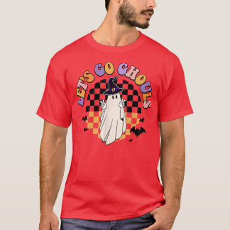 Retro Groovy Laten we gaan Ghouls Ghost 70s Hippie T-shirt