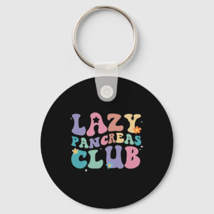 Retro Groovy Lazy Pancreas Club Type 1 Diabetes Be Sleutelhanger