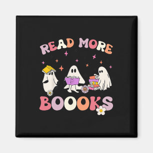 retro groovy Lees Verder Boeken Ghost Boo ghoul Fu Magneet