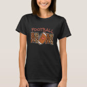 Retro Groovy Leopard Family Match Football Mama Mo T-shirt (Voorkant)
