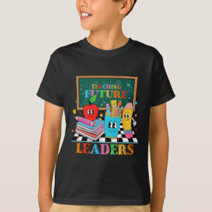Retro Groovy Lesgeven aan Toekomstige Leiders Grap T-shirt