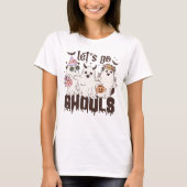 Retro Groovy Let's Go Ghouls Halloween T-shirts (Voorkant)