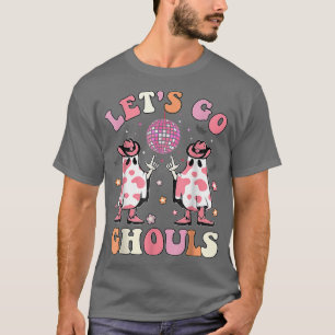 Retro Groovy Let's Go Ghouls Western Halloween Gho T-shirt