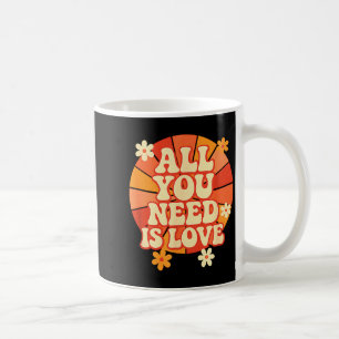 Retro Groovy Liefde is overal 70s Vintage Valentij Koffiemok