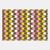 Retro Groovy Limoen roze bruin Abstract kunstpatro Inpakpapier Vel (Voorkant)