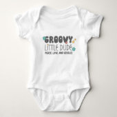 Retro Groovy Little Dude Boy Romper (Voorkant)
