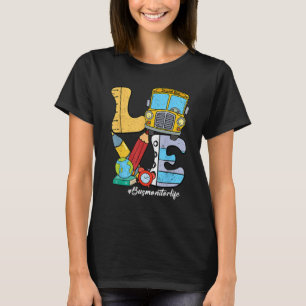 Retro Groovy LOVE Bus Monitor Life T-shirt