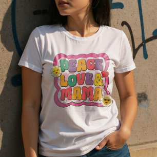 Retro Groovy Mama Citaat Typografie Moederdag T-shirt