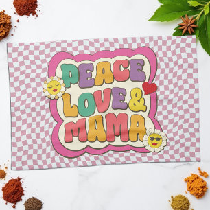 Retro Groovy Mama Citaat Typografie Moederdag Theedoek