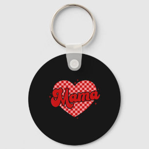Retro Groovy Mama is mijn Valentijn Schattige Hear Sleutelhanger
