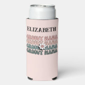 Retro Groovy Mama Modern Boho Colors Name (Seltzer Achterkant)