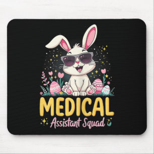 Retro Groovy Medical Instant Squad Bunny Ear Flowe Muismat