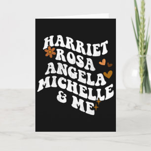 Retro Groovy Melanin Trots Harriet Rosa Angela Mic Kaart