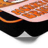 Retro Groovy Merry And Bright Gingerbread Christma Poster (Hoek)