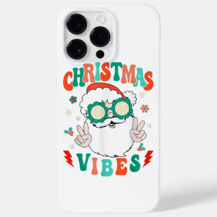 Retro Groovy Merry kerstvibes Funny Santa Cla Case-Mate iPhone 14 Pro Max Hoesje