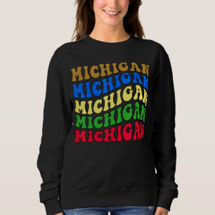 Retro Groovy Michigan State Thuis Ik Hou Van Michi Trui