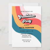 Retro Groovy Modern Arch Photo Afstuderen Kaart (Achterkant)