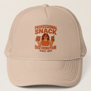 Retro Groovy Moeder Professionele Snacks Distribut Trucker Pet