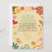 Retro Groovy Moederdag Kaart (Achterkant)