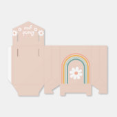 Retro Groovy One Boho First Birthday Bedankdoosjes (Uitgevouwen)