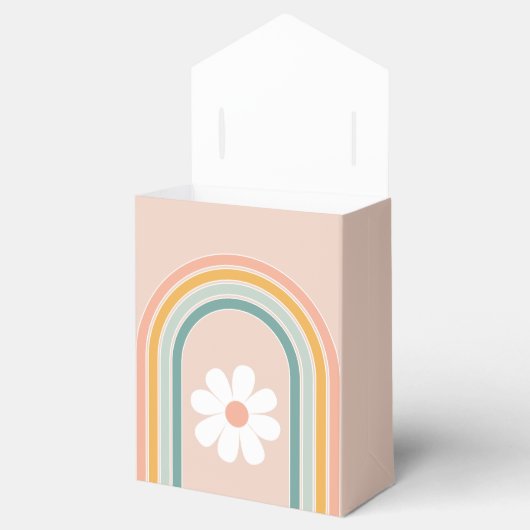 Retro Groovy One Boho First Birthday Bedankdoosjes (Geopend)