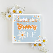 Retro Groovy One Boys 1e Verjaardag Servet