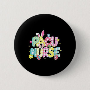 Retro Groovy Pacu Verpleegster Bunny Ear Grappig P Ronde Button 5,7 Cm